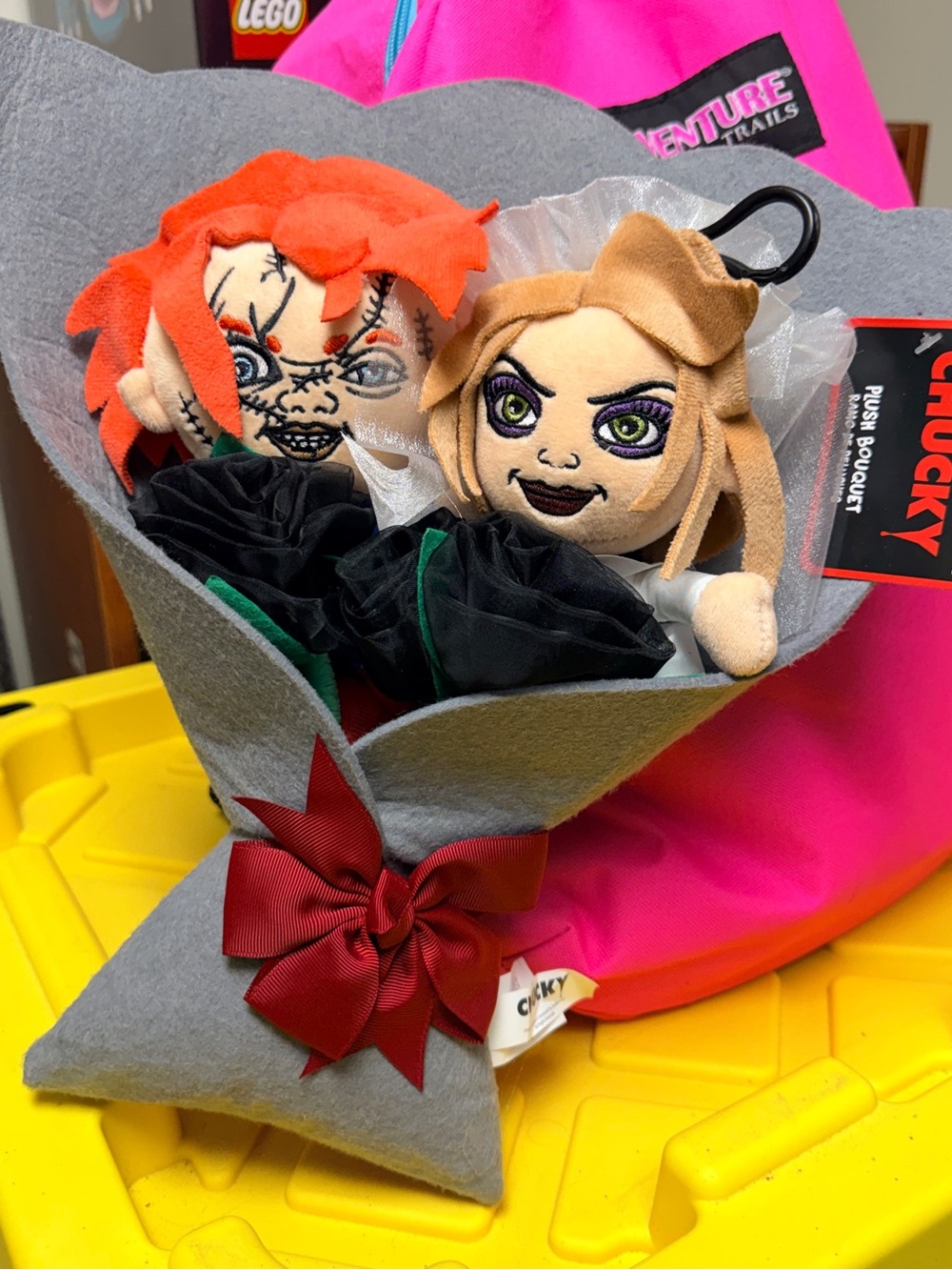 Plush Bouquet - Pink & Red Plush Doll Gift